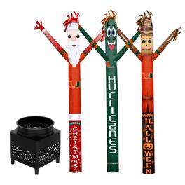 Sporticulture - Miami Hurricanes Inflatable Crazy Sports Fan Bundle Set - Multicolor