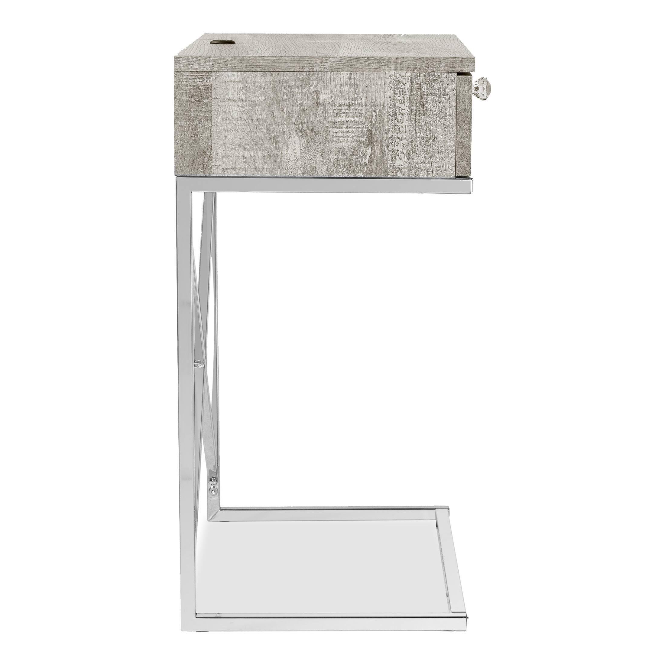 Left. Furniture of America - Kylie Modern Wood 1-Drawer End Table - Light Gray.