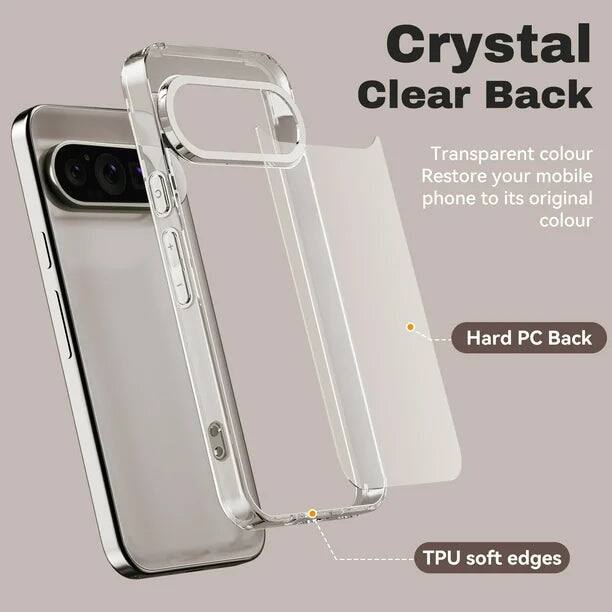 Crystal Clear Back, Transparent colour, Restore your mobile phone to its original colour, Hard PC Back, TPU soft edges