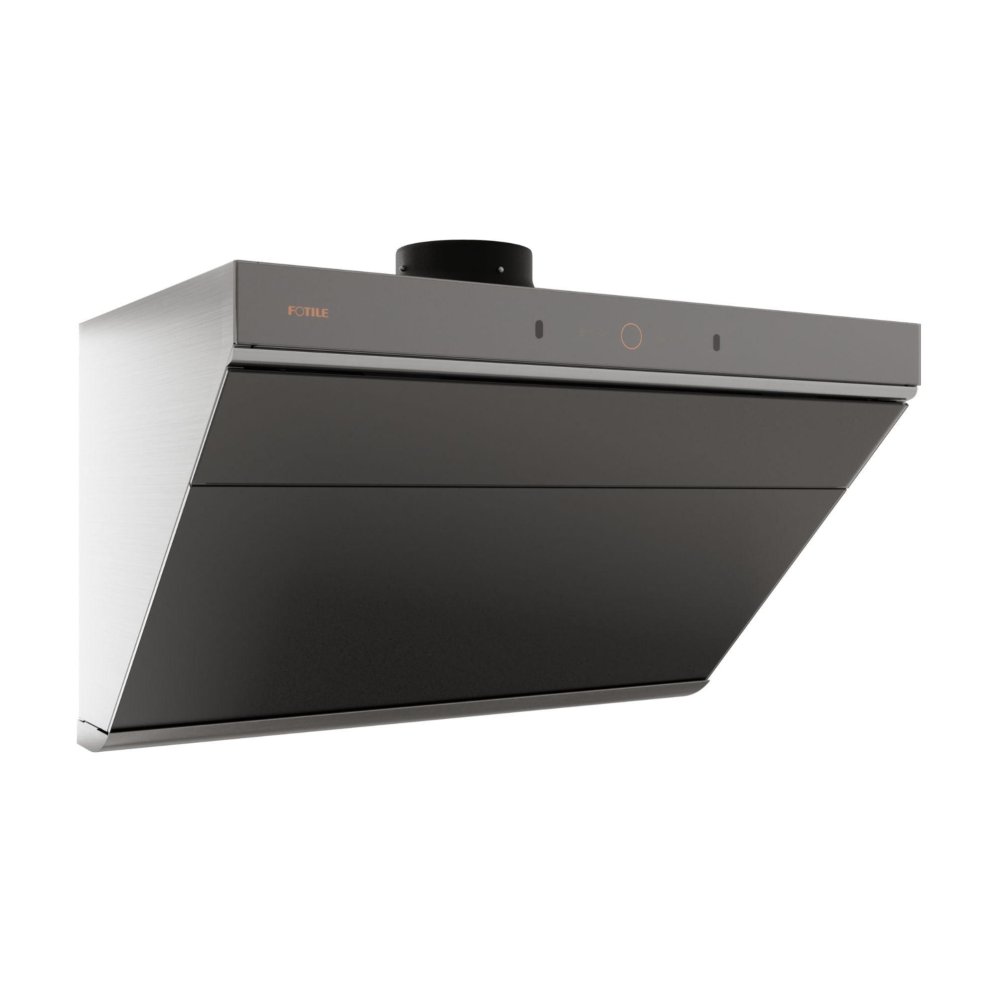 Left. FOTILE - FOTILE 30" 1100CFM Under Cabinet|Wall Mount Range Hood in Moonshawdow - Moonshadow Grey.