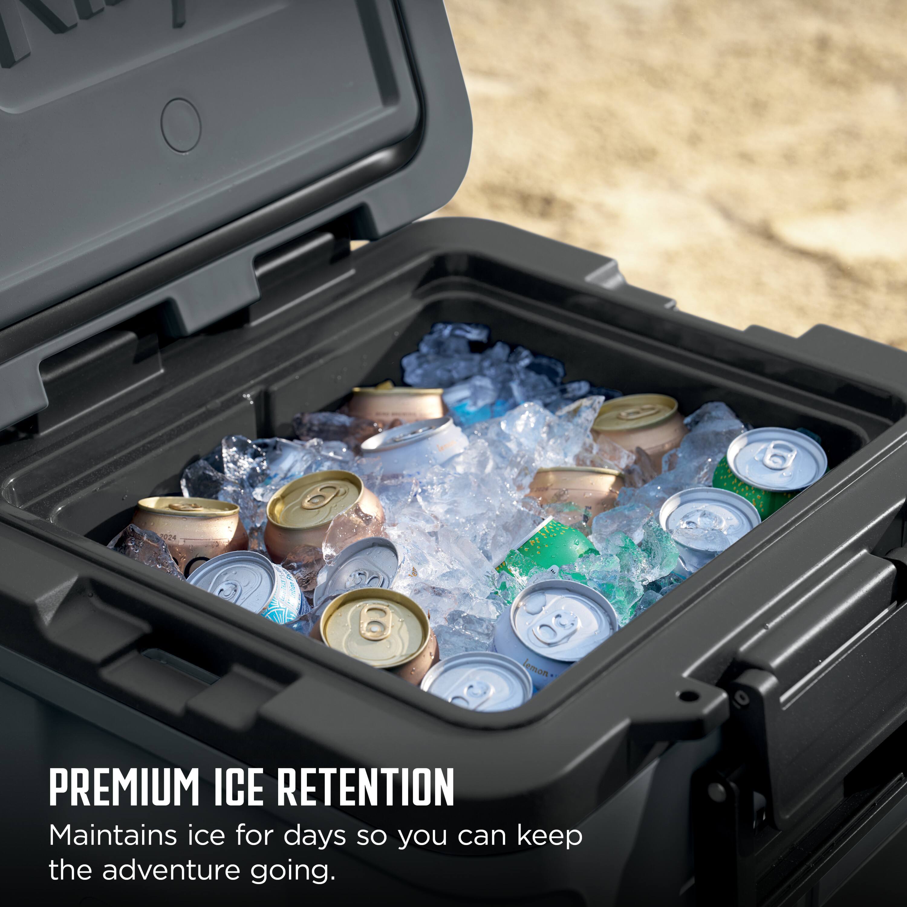 A 2024 6 OC lemon PREMIUM ICE RETENTION Maintains ice for days so you can keep the adventure going.