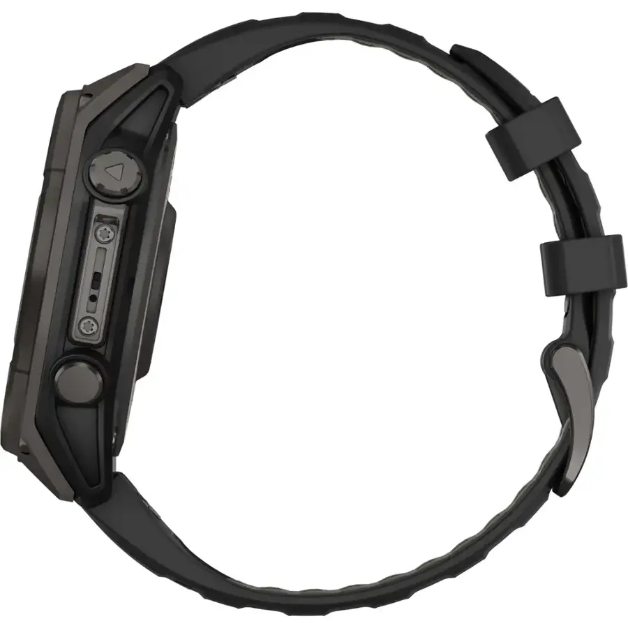 Alt View 6. Garmin - fēnix 8 Solar Sapphire GPS Smartwatch 47mm Fiber-reinforced polymer - Carbon Gray DLC Titanium.