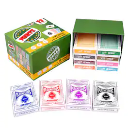 GSE Games & Sports Expert - 12-Deck Multi-colored Nertz Playing Cards Game for Poker, Blackjack, Rummy, Go Fish, Bridge