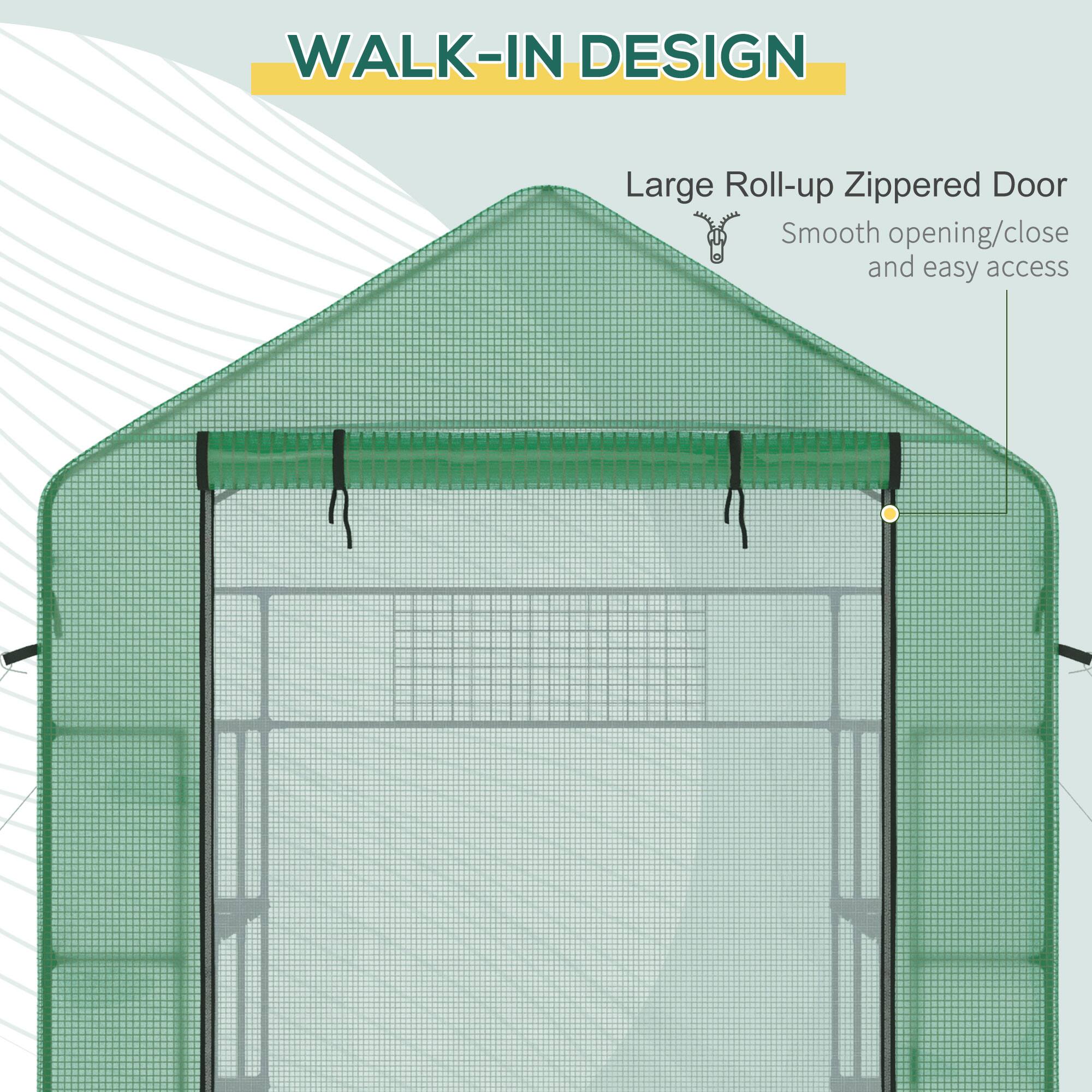 WALK-IN DESIGN
Large Roll-up Zippered Door
Smooth opening/close and easy access