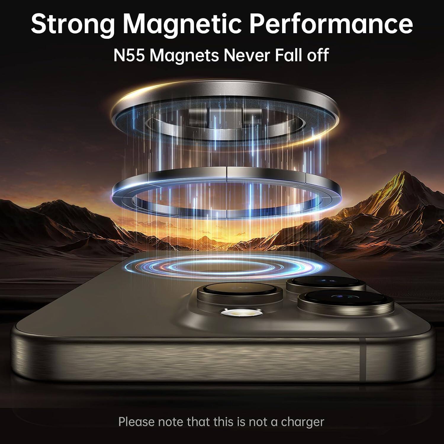 Strong Magnetic Performance  
N55 Magnets Never Fall off  

Please note that this is not a charger