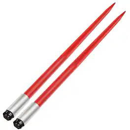 VEVOR - Pair Hay Spear 49" Bale Spear 3000 lbs Capacity, Bale Spike Quick Attach Square Hay Bale Spears 1 3/4 - Red