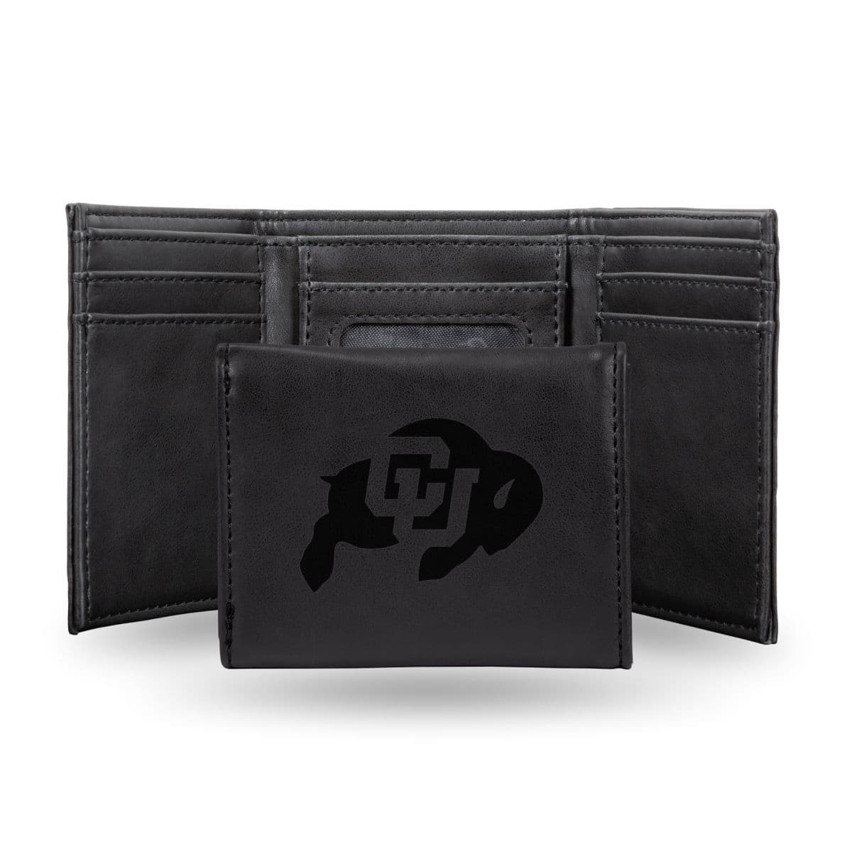 Rico Industries - Colorado Buffaloes Black Trifold Wallet with Clear ID Window - Multi