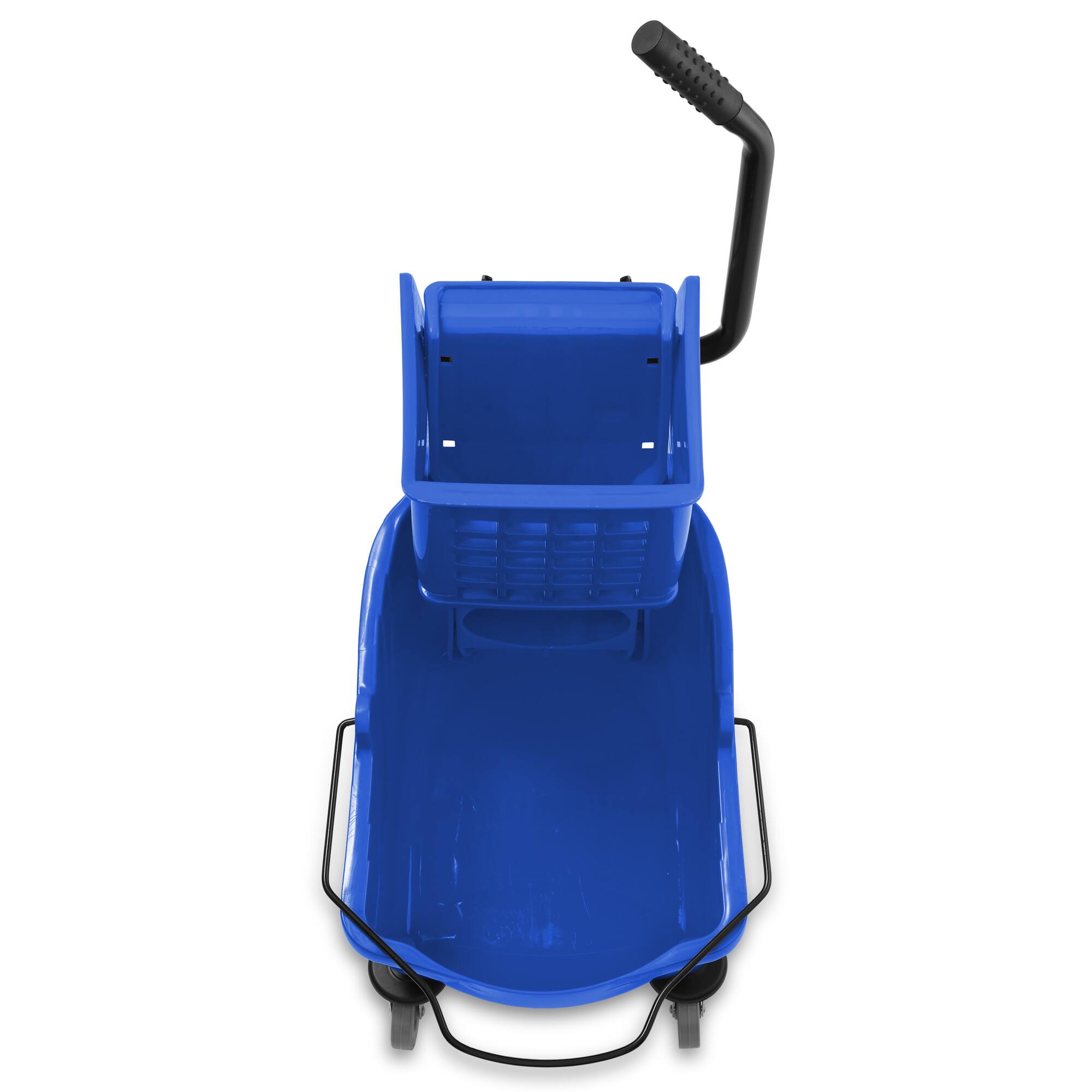 Alt View 2. Dryser - Commercial Mop Bucket with Side Press Wringer - 26 Quart - Blue.