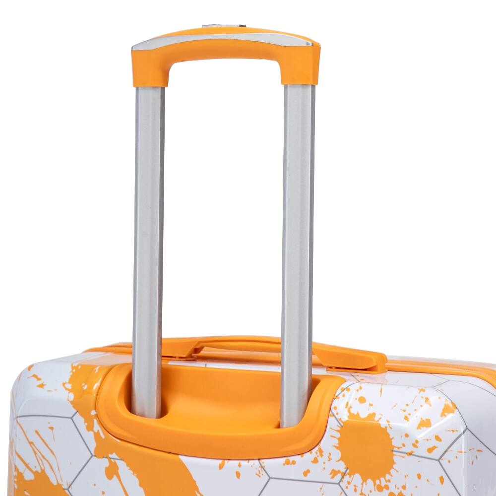 Alt View 9. Ropilly - Ropilly 3 Piece Luggage Set Orange Carry On Suitcase with Combination Lock - Orange.