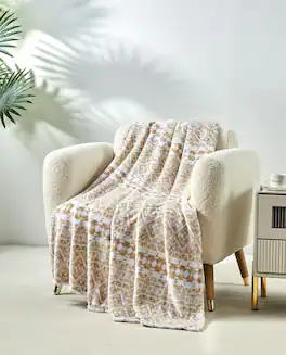 Noble House - Super Comfy and Extra Cozy Microplush Tala Throw Blanket (50" x 60") - Tala - Multicolored
