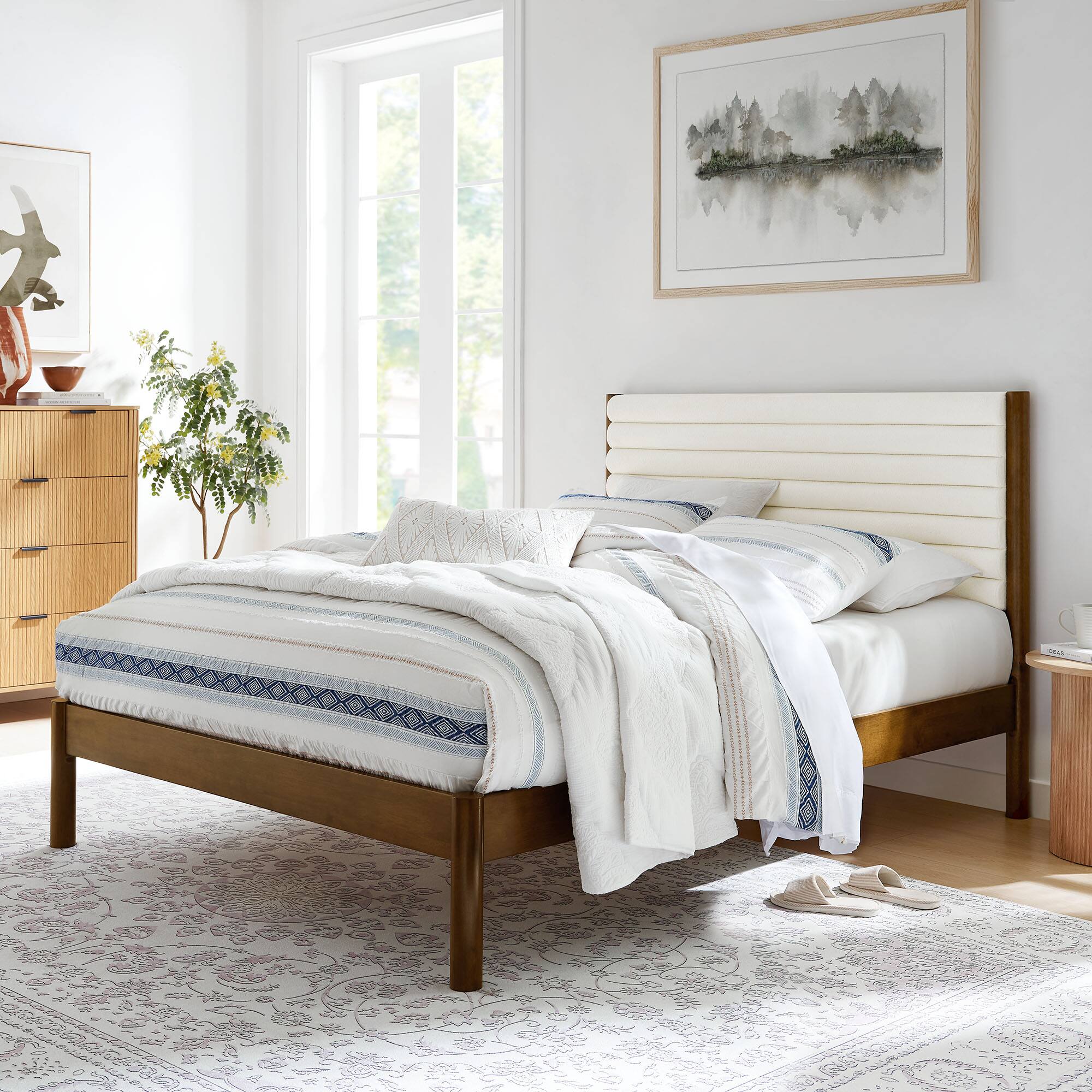 Alt View 5. Modway - Claire Queen Bed - White.
