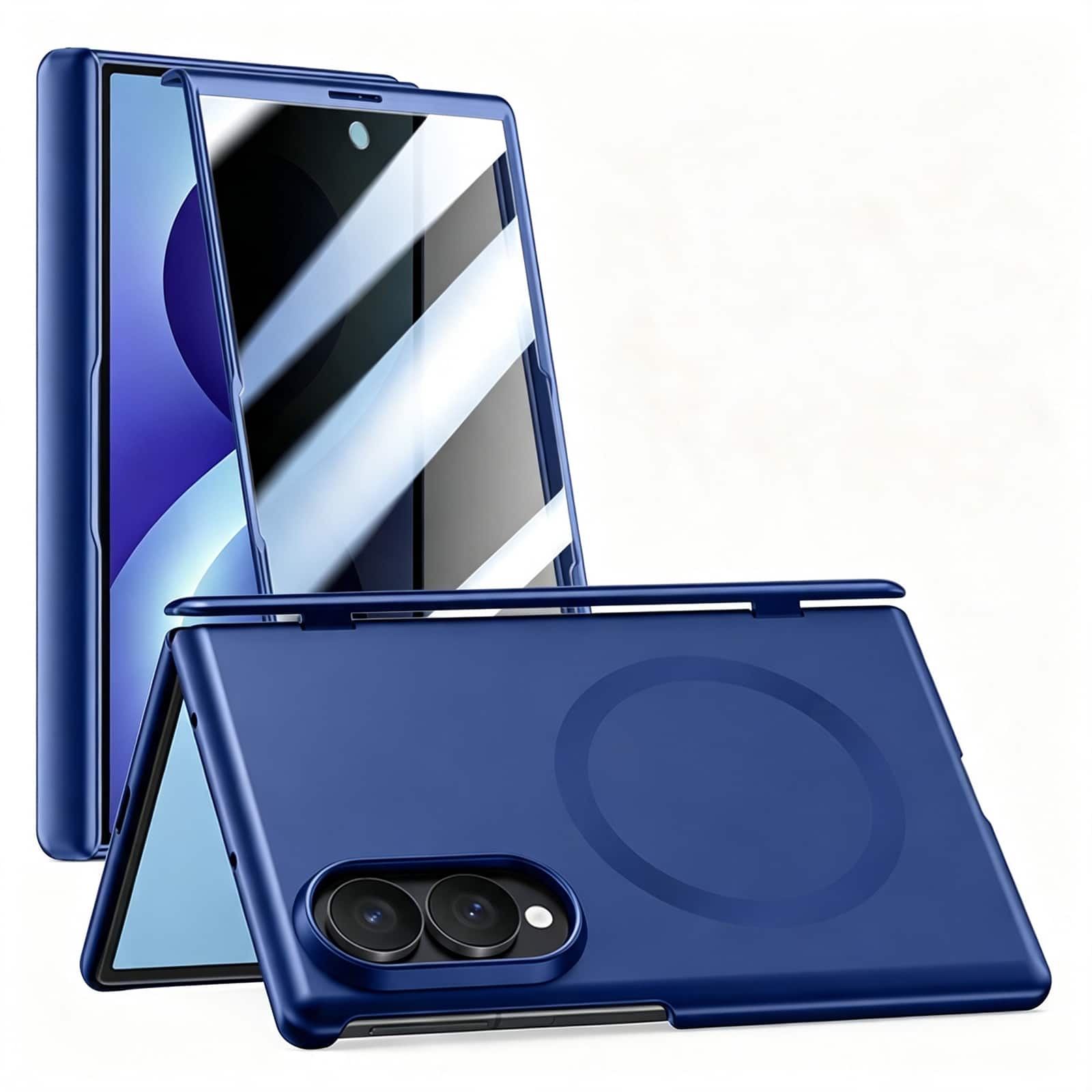 Dteck - Hinge Cover for Samsung Galaxy Z Fold8 Magnetic Case Built-in Privacy Screen Protector,Rugged Hard PC Protective Cover - Royalblue(Privacy Film) price history on PriceWatchPro