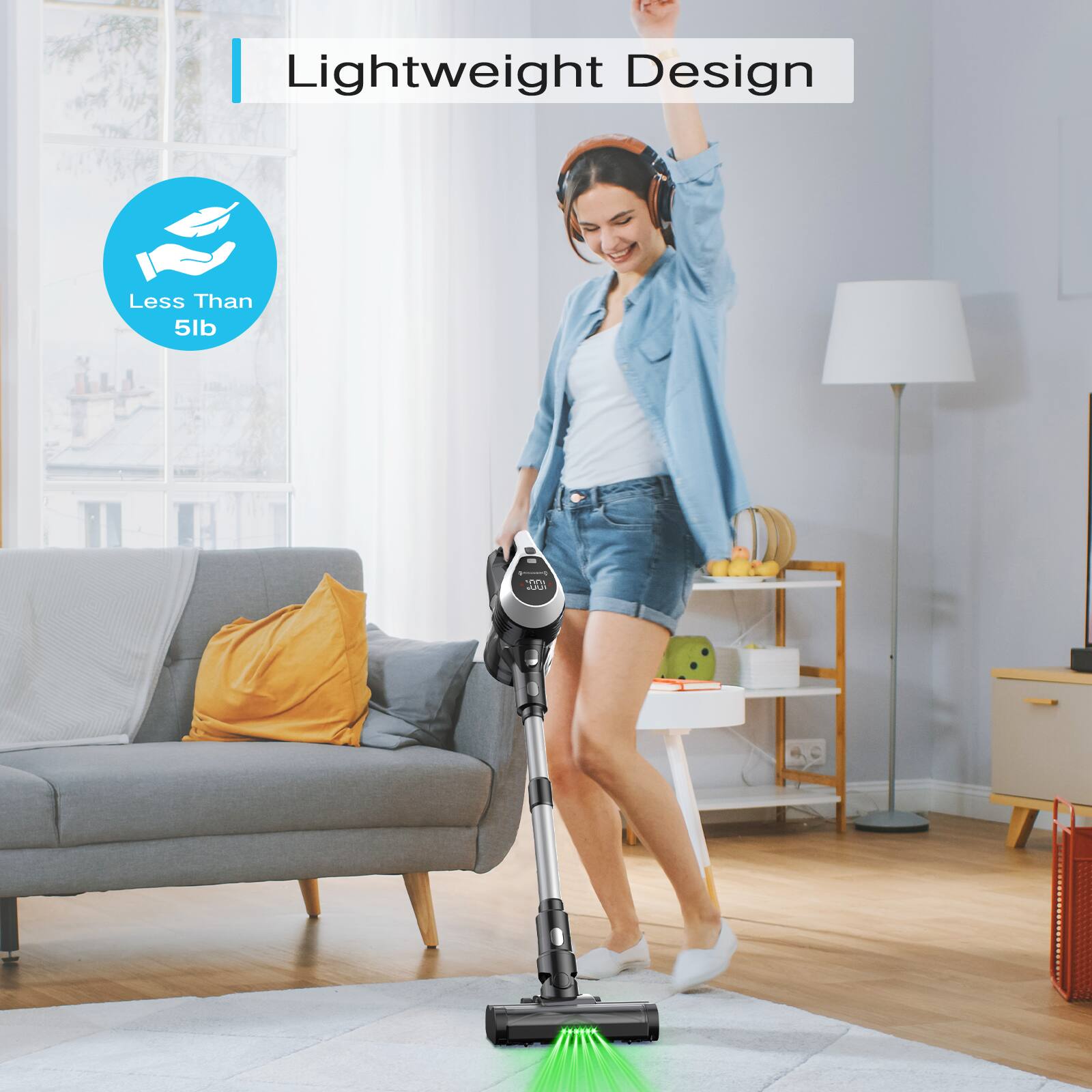 Lightweight Design
Less Than 5lb