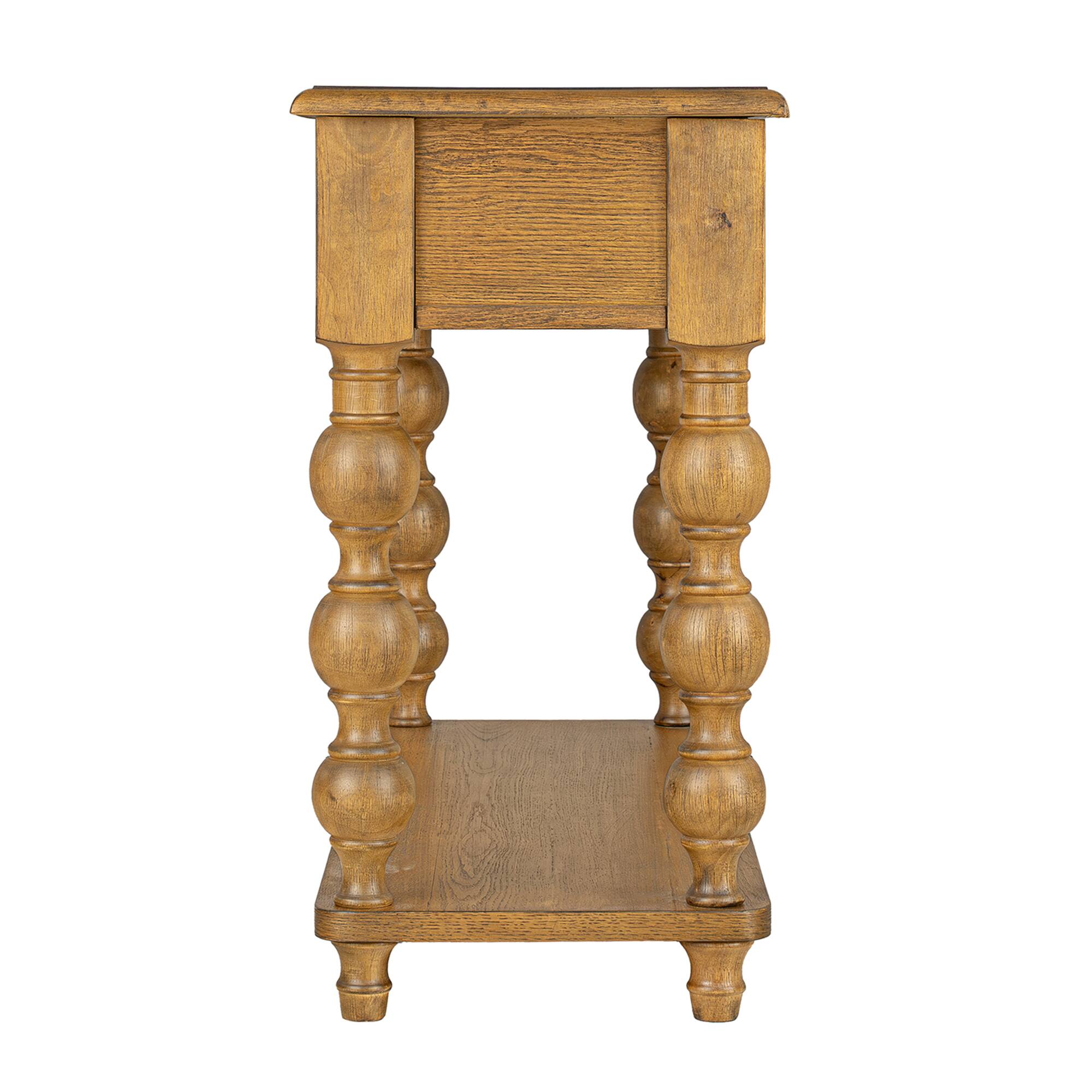 Alt View 4. ROME + OAK - ROME + OAK Stratford Rectangular Wood Console Table with Drawers, Natural Oak - Natural Oak.