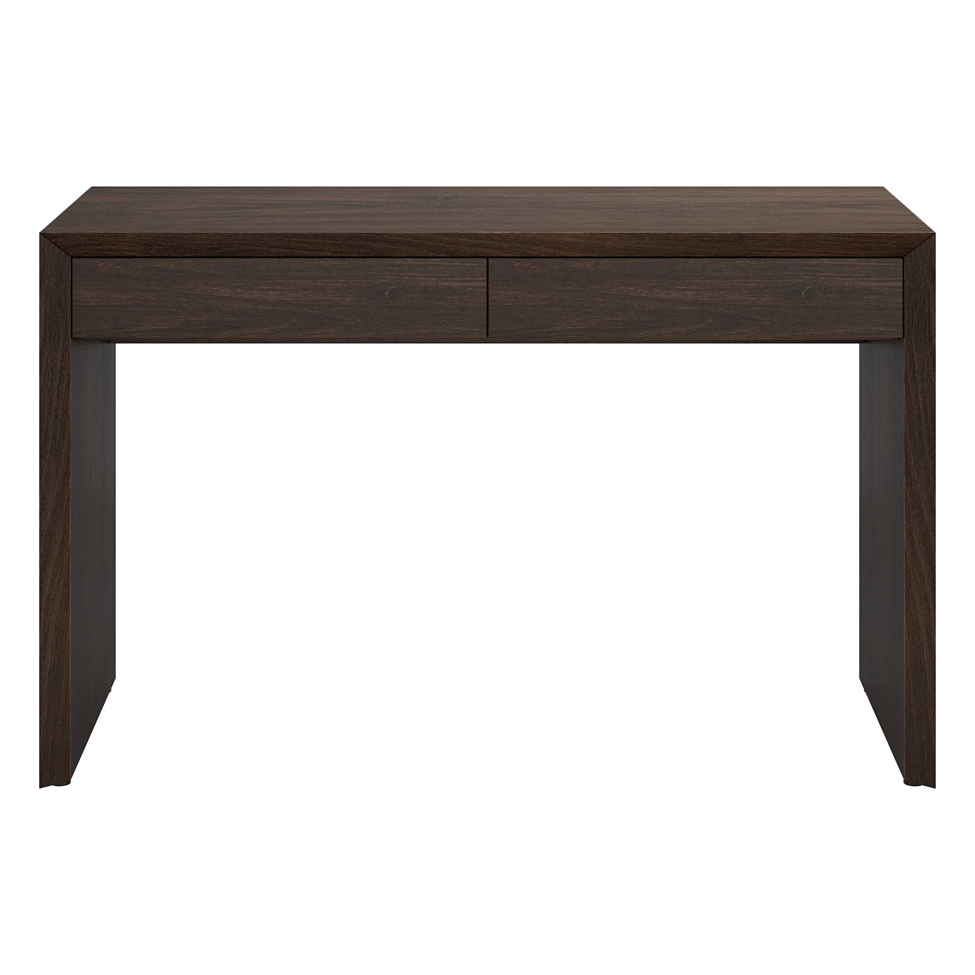 Alt View 1. Hudson&Canal - Pembroke 48" Wide Rectangular Desk - Alder Brown.