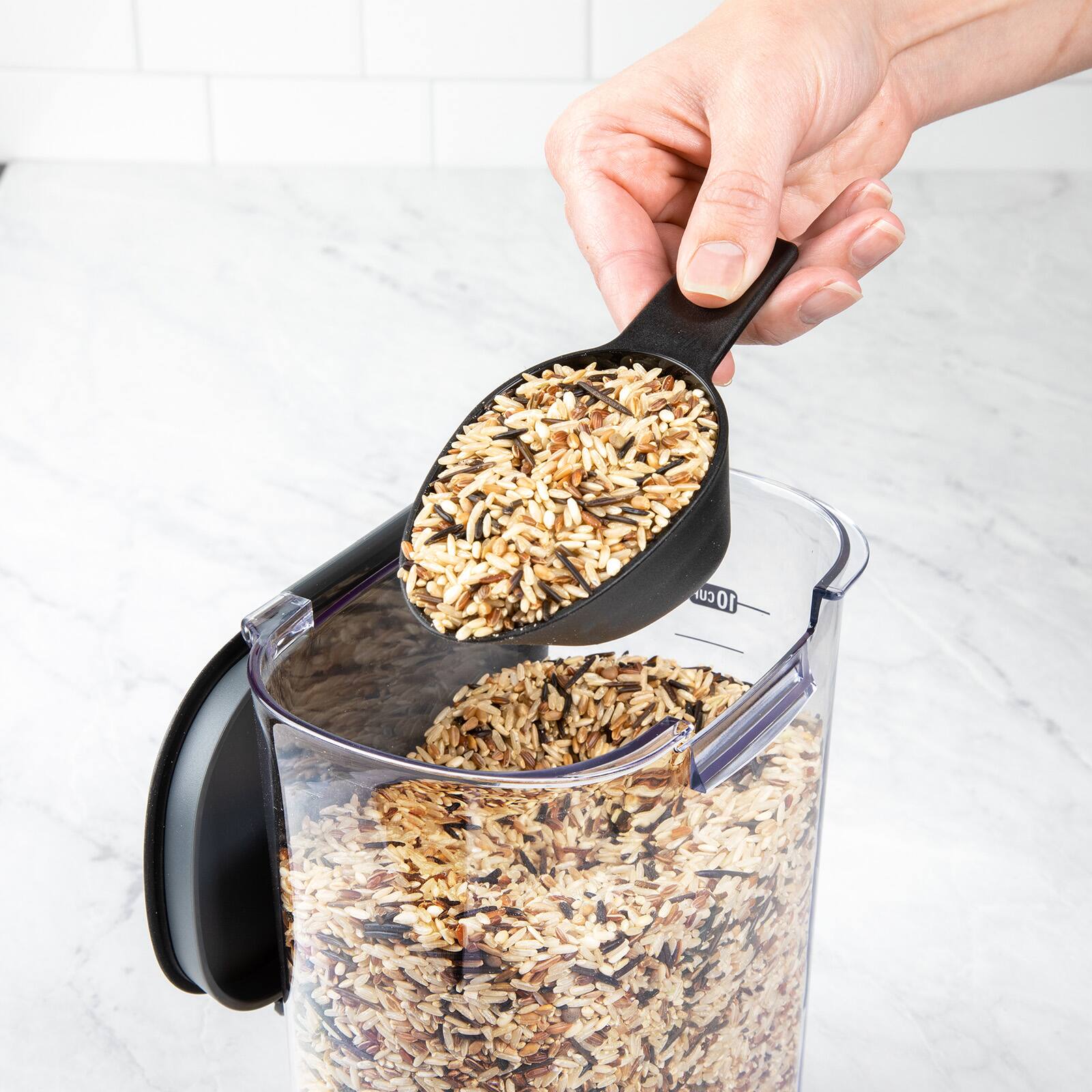 Alt View 2. Progressive International - ProKeeper+ Airtight Grain Storage Container, Clear Plastic - Clear.