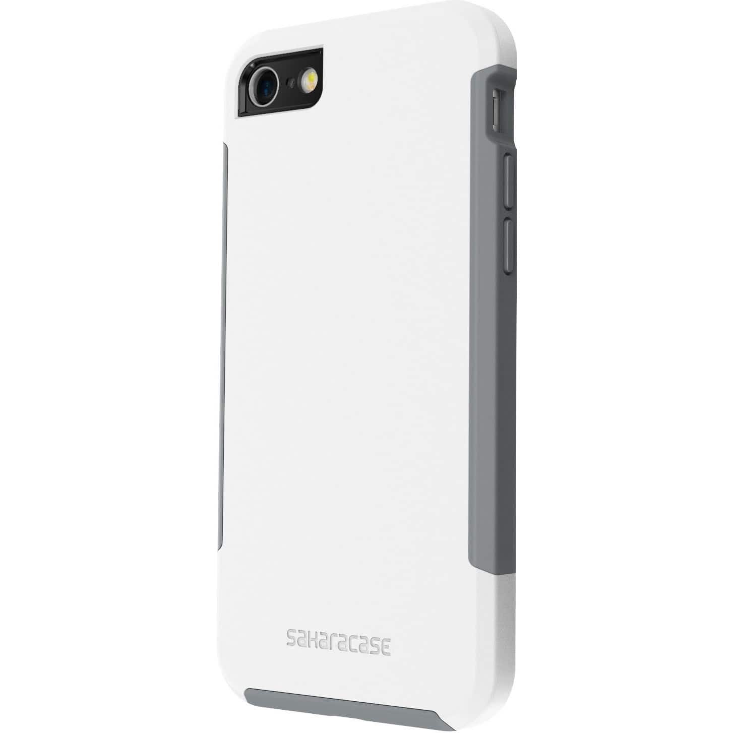 Left. SaharaCase - Inspire Series Case for Apple iPhone 7, 8, SE (3rd Generation 2022) - White/Gray.