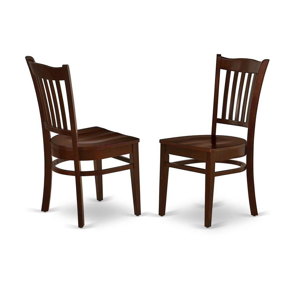 Angle. FurniFact - Mahogany Dining Chair - Brown.