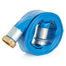 Apache - 98138040 2 Inch Diameter 25 Foot Length 70 PSI PVC Lay Flat Hose - Blue