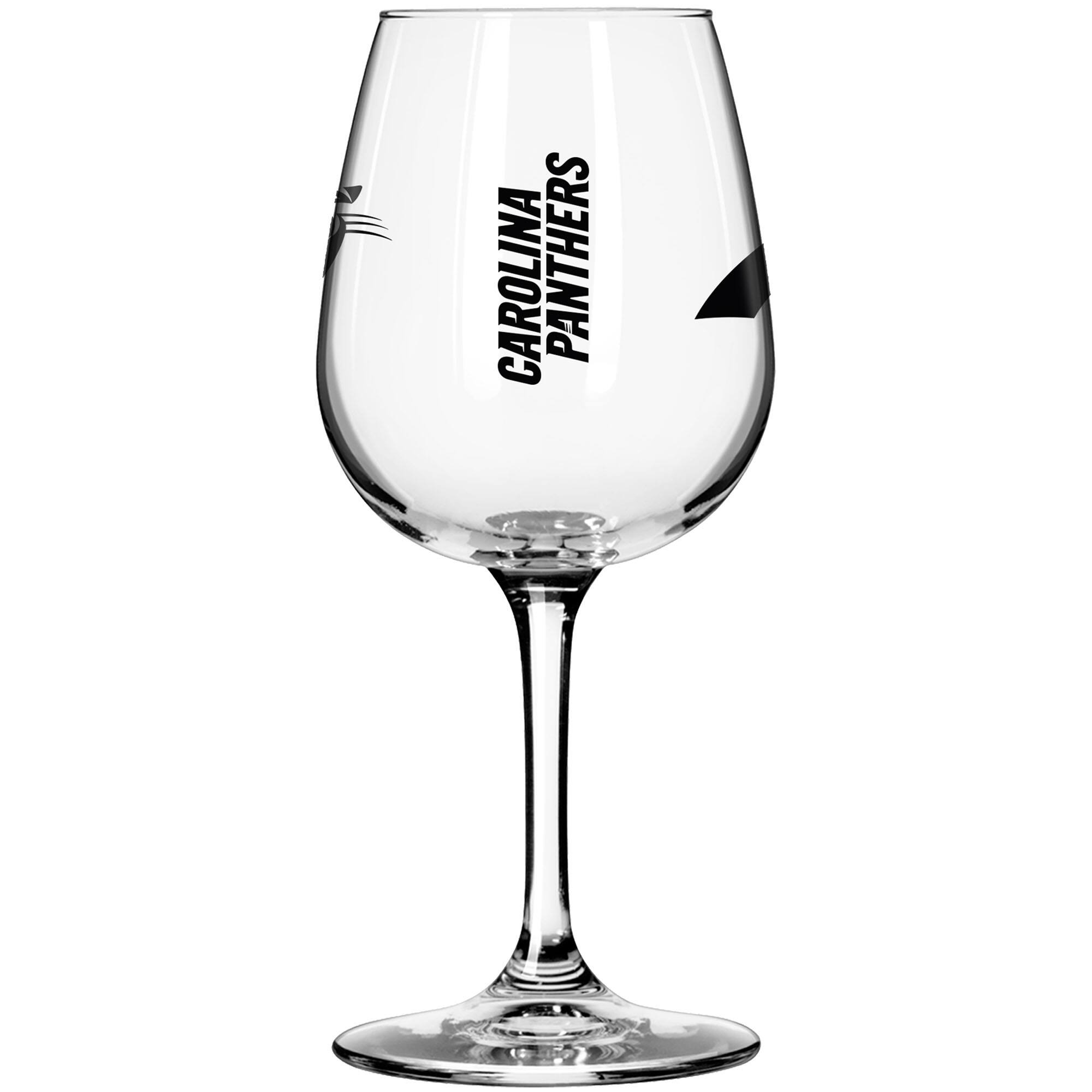Carolina Panthers Stemmed Wine Glass
