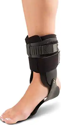Front. DonJoy - Donjoy Performance Bionic Stirrup Ankle Brace Support (Black/Medium/Right) - Black.