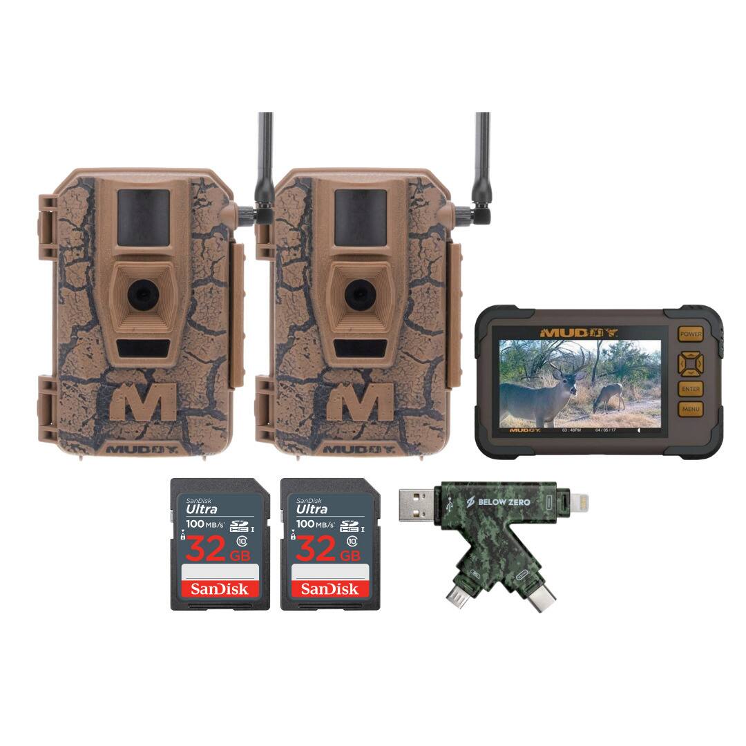 Muddy - Mitigator Cellular Camera  24Mp  On-Demand Photo Dual Network with Card Viewer 32GB Memory Card and Card Reader