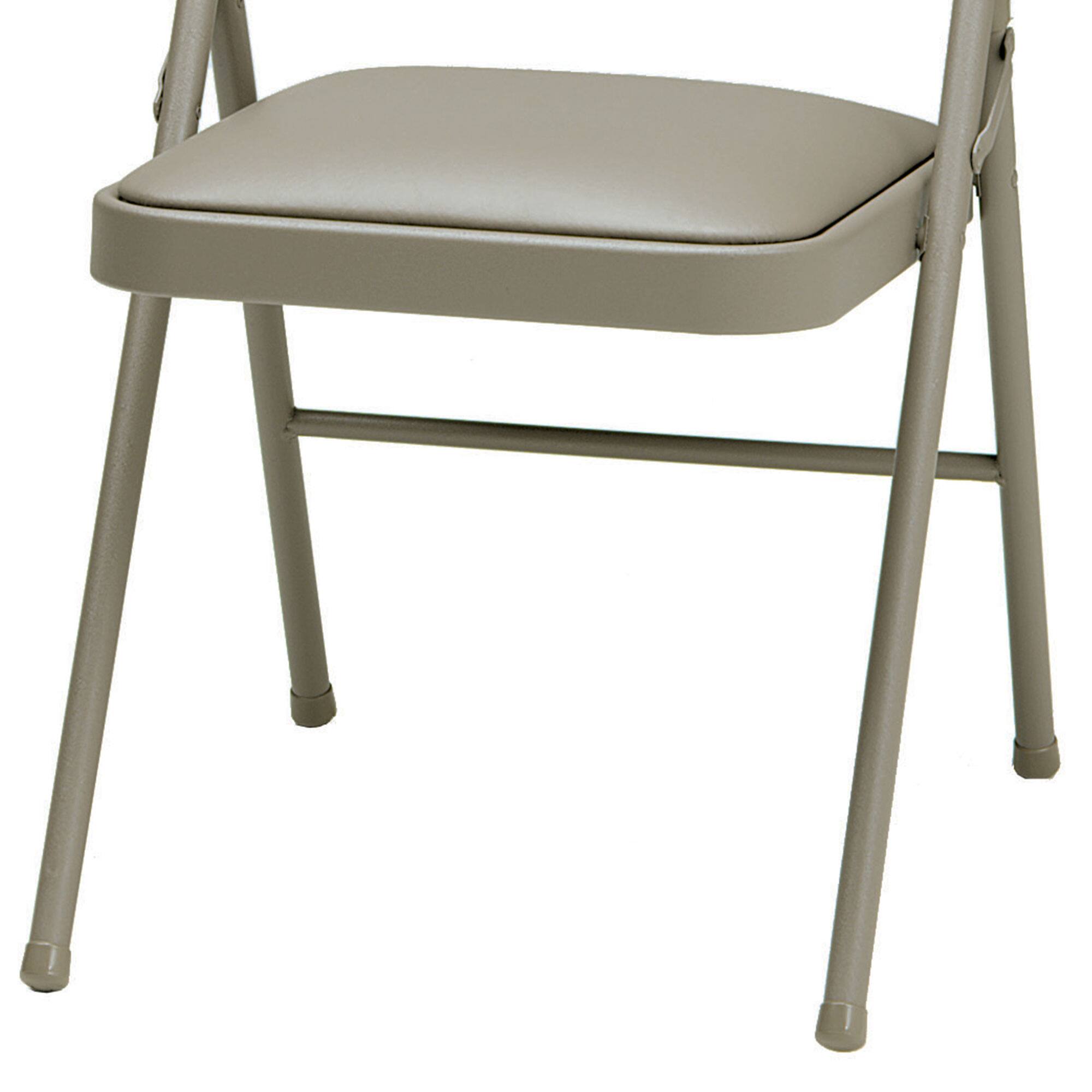 Alt View 2. MECO - MECO Sudden Comfort Deluxe Chicory Lace Vinyl Padded Folding Chair, (Set of 4) - Chicory Lace.