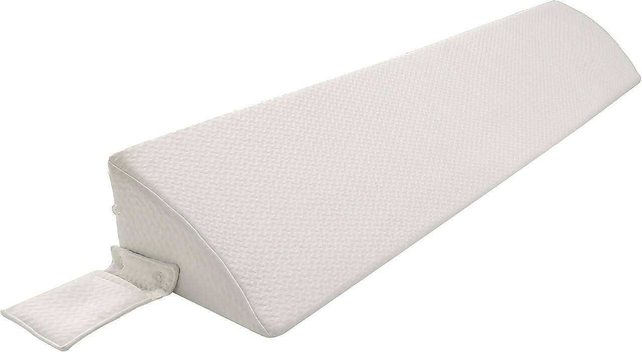 wowmax - Queen Size Bed Wedge Pillow - Headboard Gap Filler, Triangle Support Cushion - White