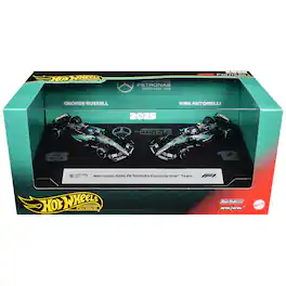"Mercedes-AMG Petronas Formula One Team" Formula One F1 World Championship (2025) 2 pcs Set Diecast Cars by Hot Wheels