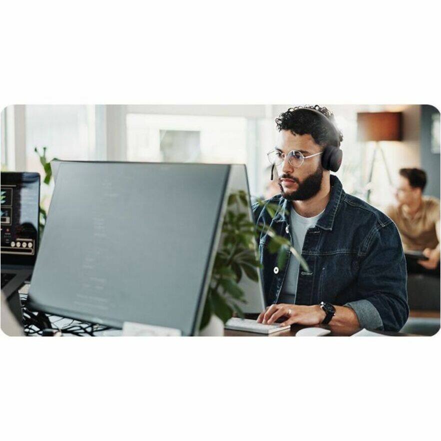Alt View 2. Yealink - Yealink WH68 Hybrid DECT Wireless Headset - Microsoft Teams Certification - Stereo - Wireless - Bluetooth/DECT - 492.1 - Black.