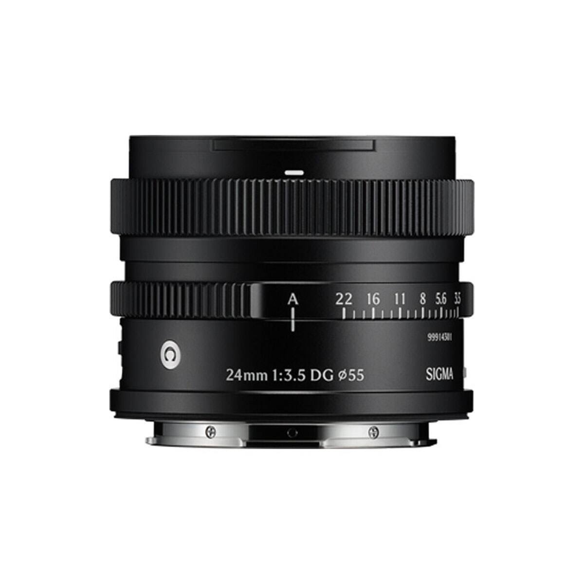 A  
22 16 11 8 5.6 35  
99914301  
24mm 1:3.5 DG $55  
SIGMA