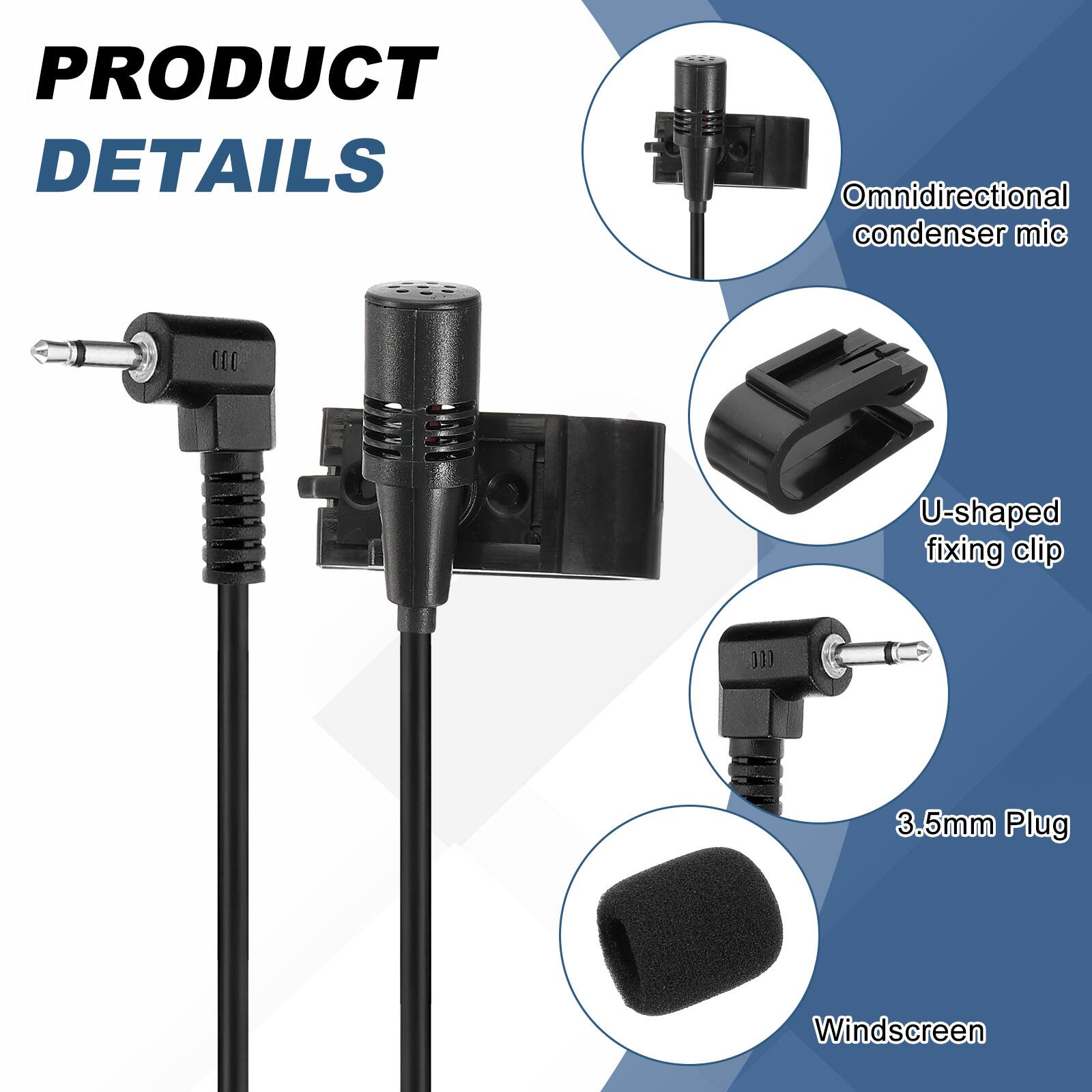 PRODUCT DETAILS

Omnidirectional condenser mic (1L U-shaped fixing clip)

1) 3.5mm Plug
2) Windscreen