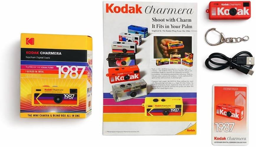 Kodak Charmera Shoot with Charm It Fits in Your Palm Sexpired Shy The Endsl Flng Fro The osk Ormore ooa ak KODAK CHARMERA Keychain Dotel AN IDPSED B7 TH EDGRE FLIBO 75TYLES in TOTAL 1987 Kocak Ka ak Kedlen n 1987 THE HINI CAMERA & BLIND BOX ALL IN ONE 1987 Kodak Kcoak ak 1987 Kodak Charmera mOLN ENGITAL CANERS COLLECTON