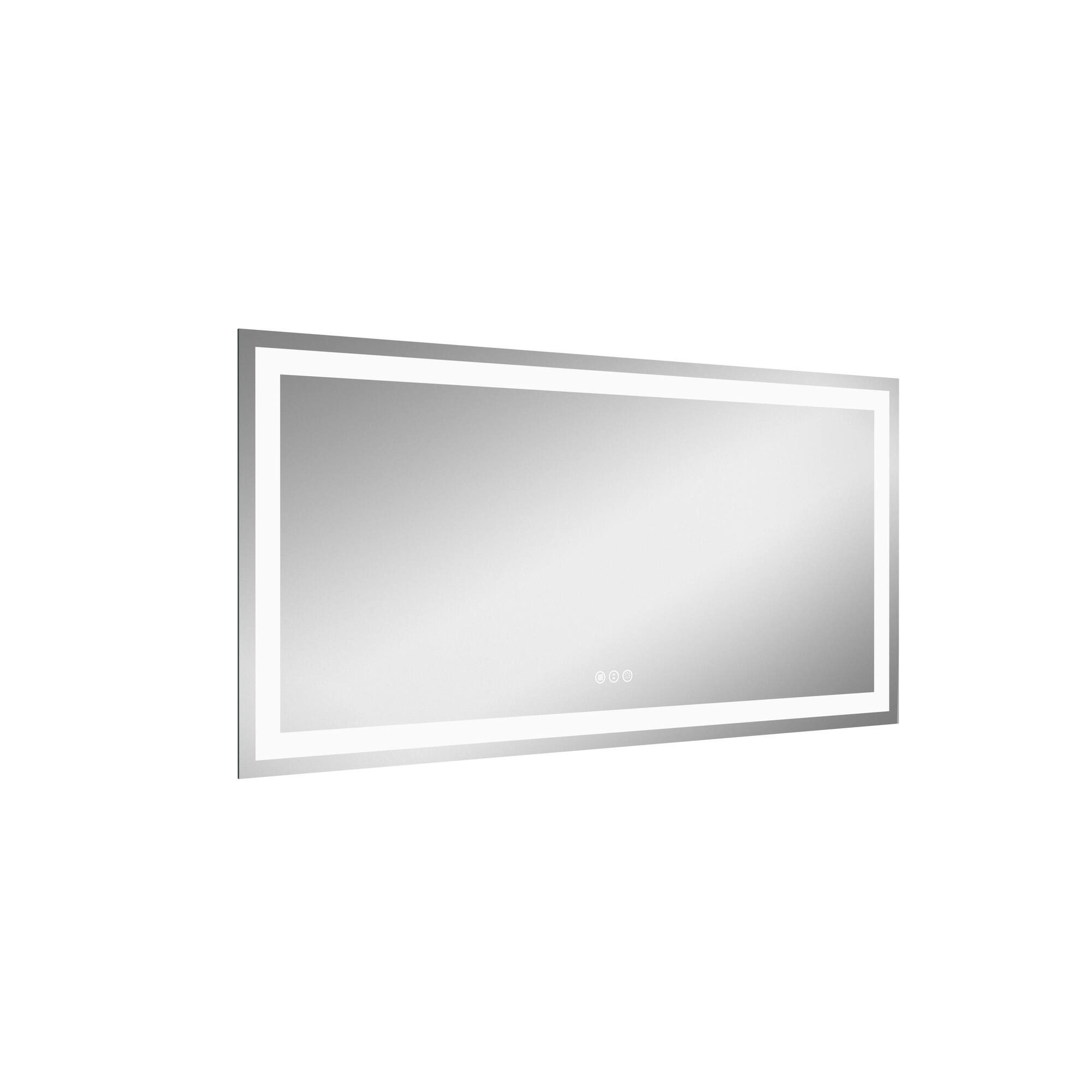 Alt View 1. Boyel Living - 36 in W x 72 in L Rectangular Frameless Wall Bathroom Vanity Mirror with Front and Backlit and Anti Fog.