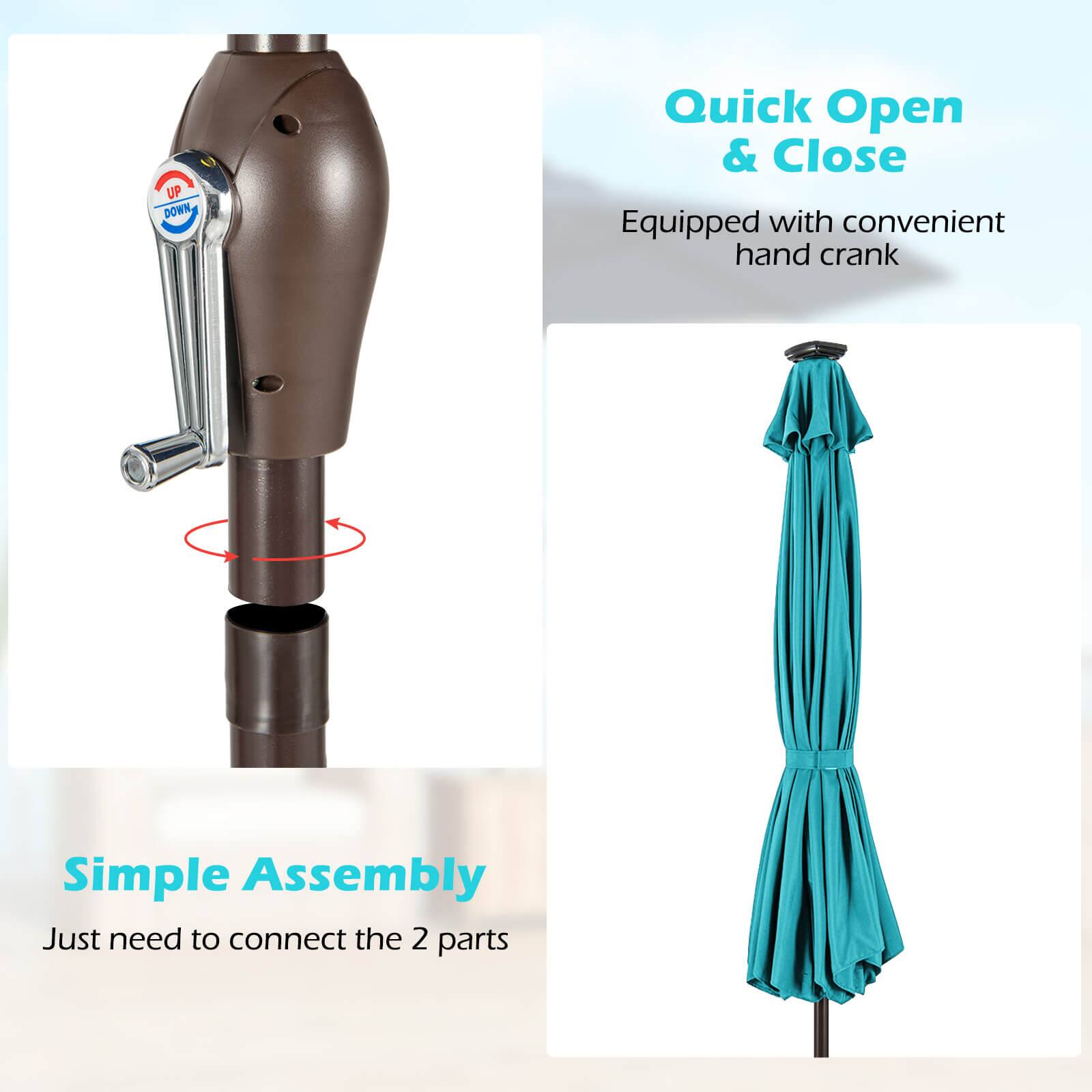 UP DOWN, Quick Open & Close, Equipped with convenient hand crank, Simple Assembly, Just need to connect the 2 parts