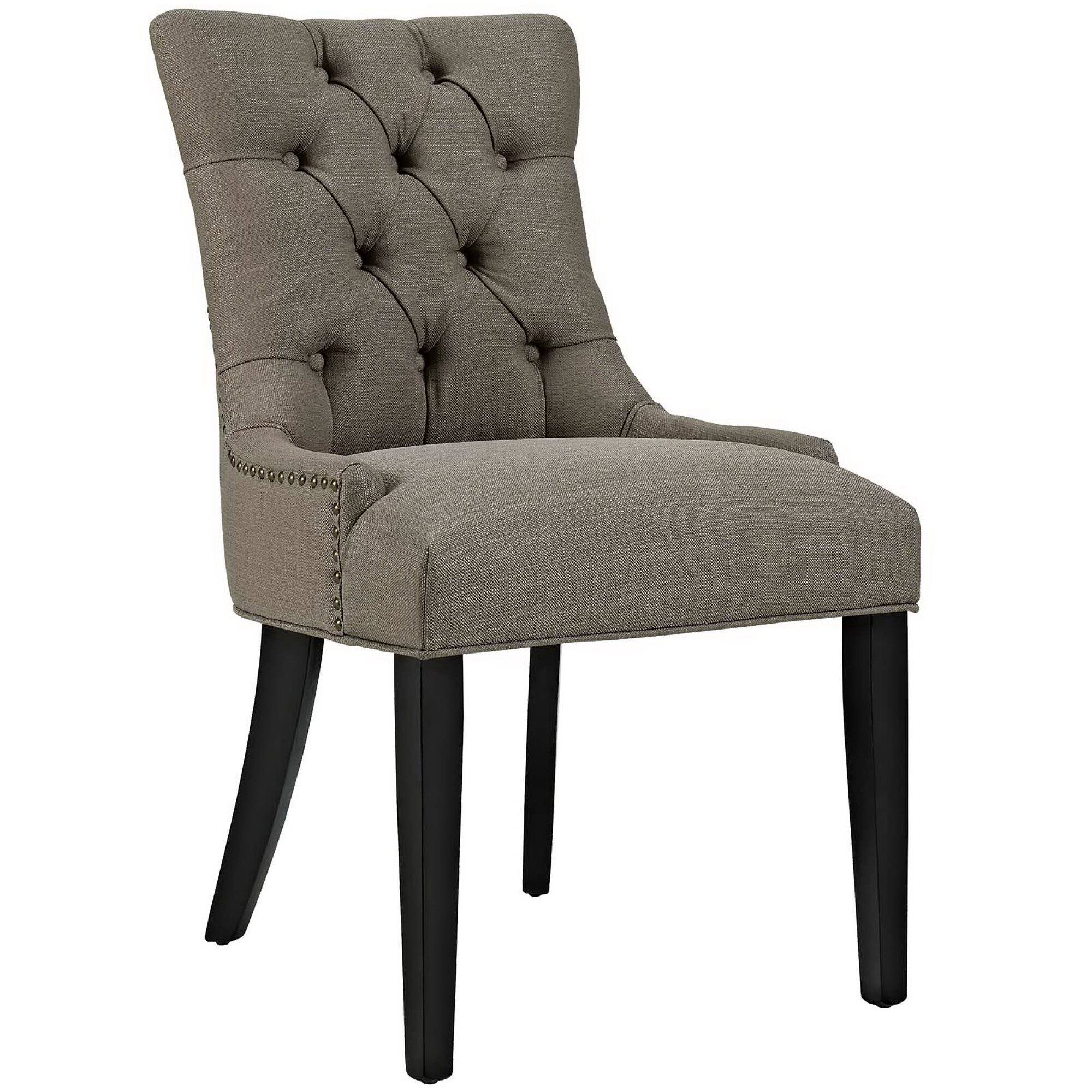 Angle. Modway - Regent Tufted Fabric Dining Chair by Modway - Granite.