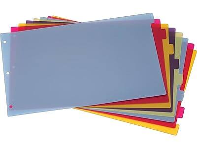 Front. Cardinal - Blank Dividers, 8-Tab, Blue/Green/Purple/Red/Yellow - Blue, Green, Purple, Red, Yellow.