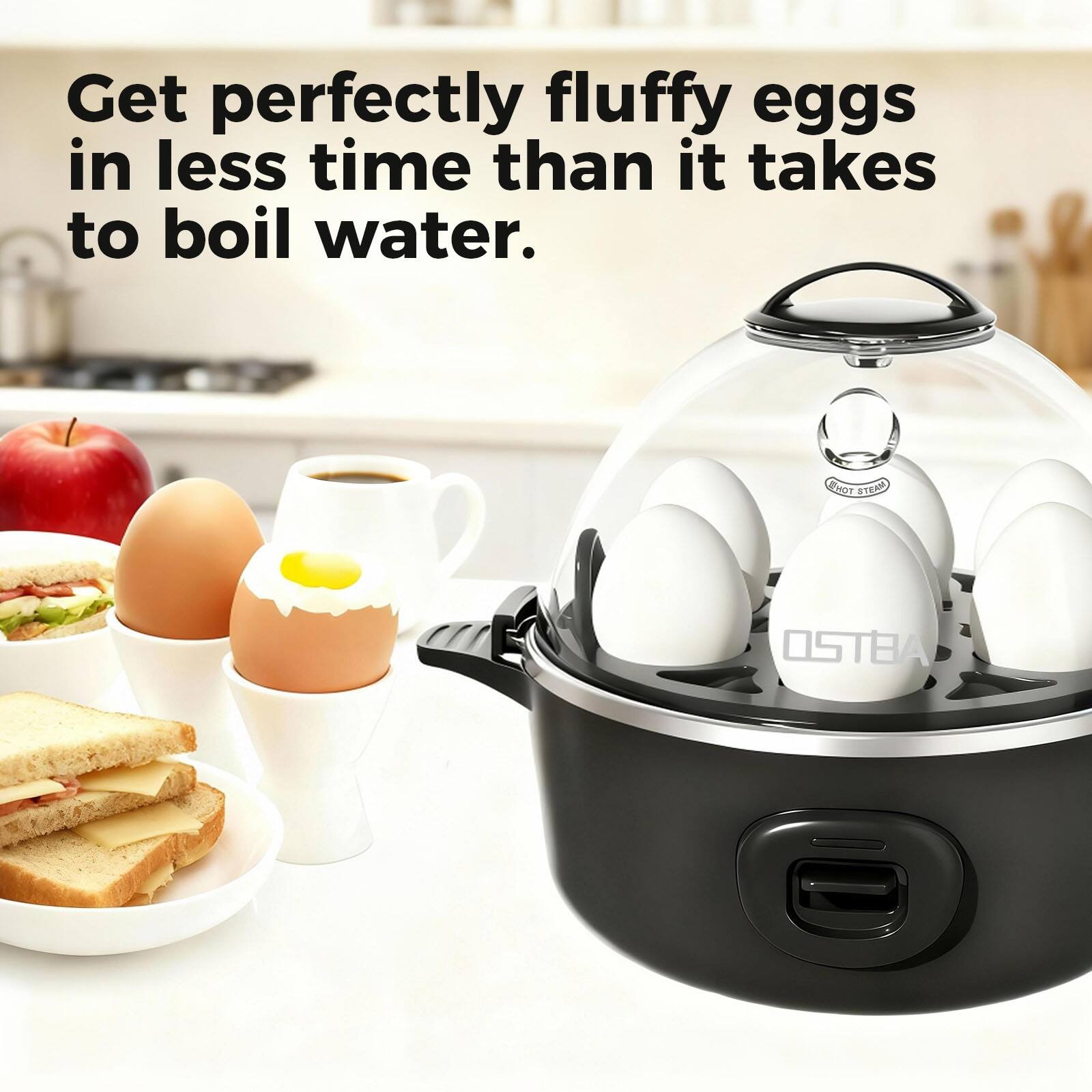 Get perfectly fluffy eggs in less time than it takes to boil water.