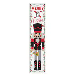 Jardine - Northeastern Huskies 11" x 46" Nutcracker Holiday Leaner Sign - White