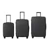Front. Bestier - 3-Piece ABS Hardshell Luggage Set (20”/24”/28”) with TSA Lock, Spinner Wheels & Lightweight Design - Black.
