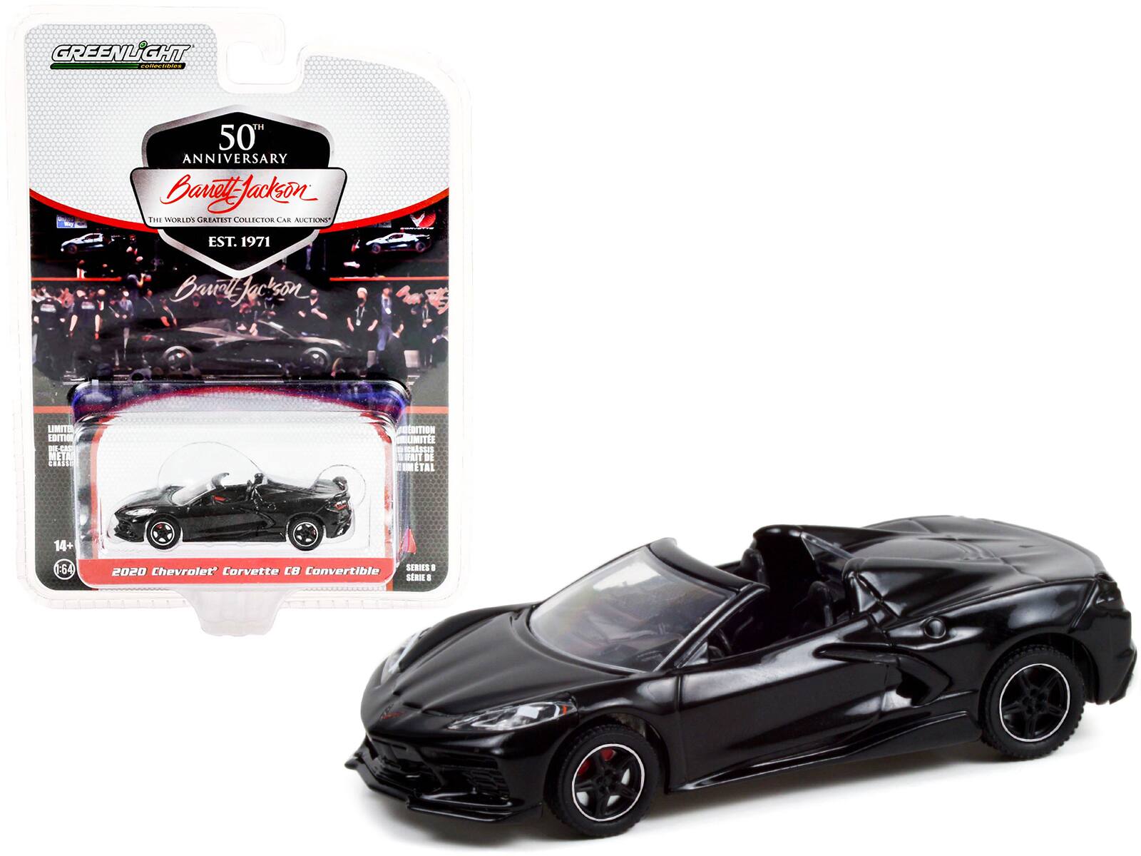 GREENLIGHT 50th ANNIVERSARY Barrett-Jackson THE WORLD'S GREATEST COLLECTOR CAR AUCTIONS EST. 1971 Barrett-Jackson LIMITED EDITION 1:64 METAL 2020 Chevrolet Corvette C8 Convertible