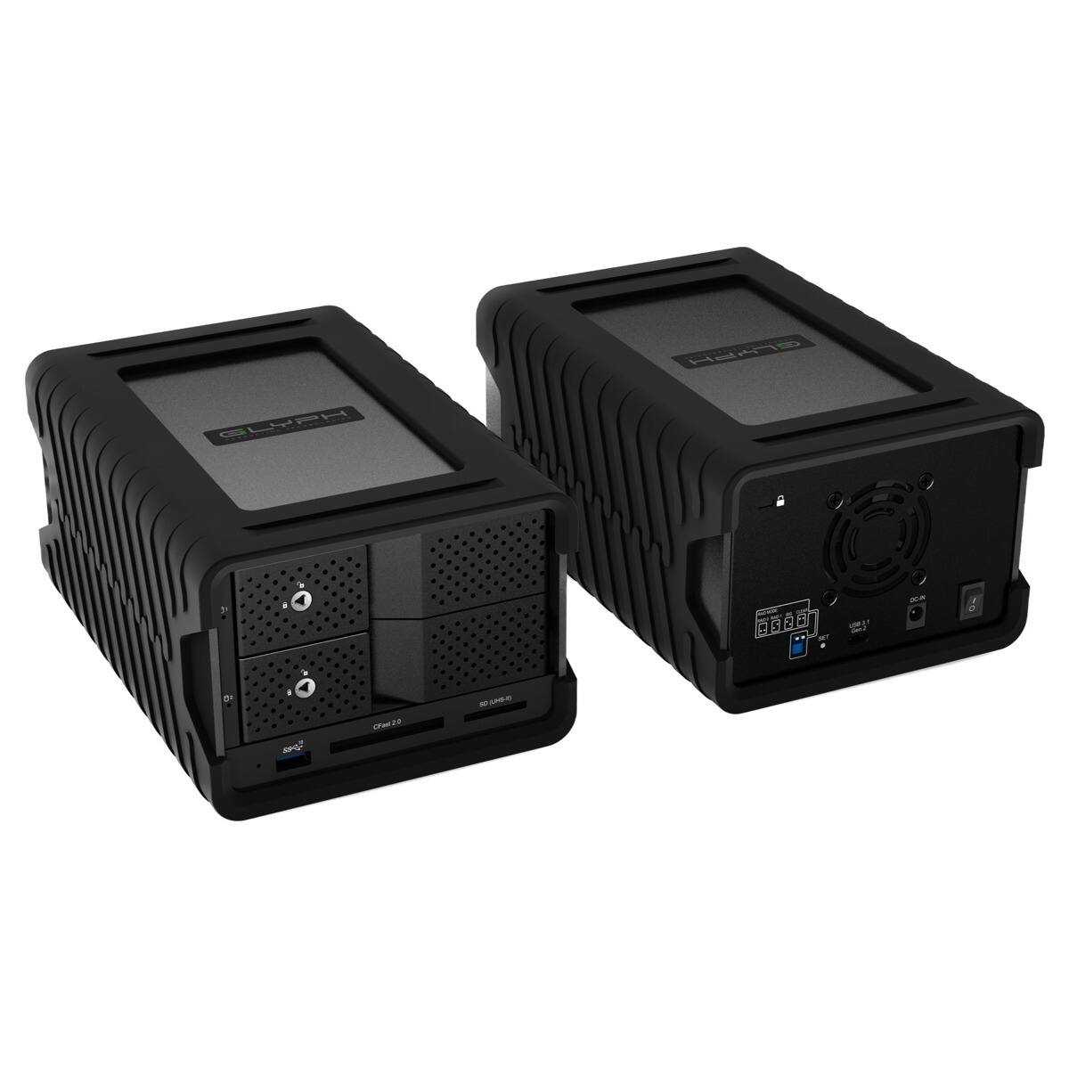 Alt View 4. Glyph Technologies - Glyph Technologies Blackbox PRO RAID 40TB (2x20TB) 2-Bay USB-C 3.2 Gen 2 RAID Array.