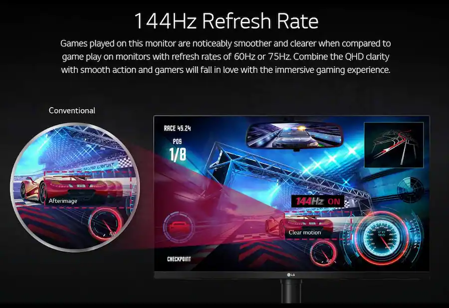 LG 32? Class QHD Gaming Monitor with G SYNC (31.5? Diagonal) Combo (2 ...