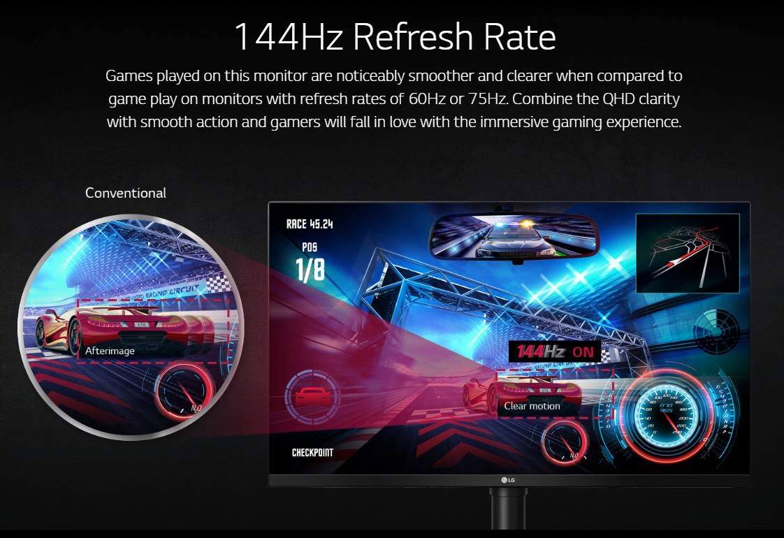 LG 32? Class QHD Gaming Monitor with G SYNC (31.5? Diagonal) Combo (2 ...