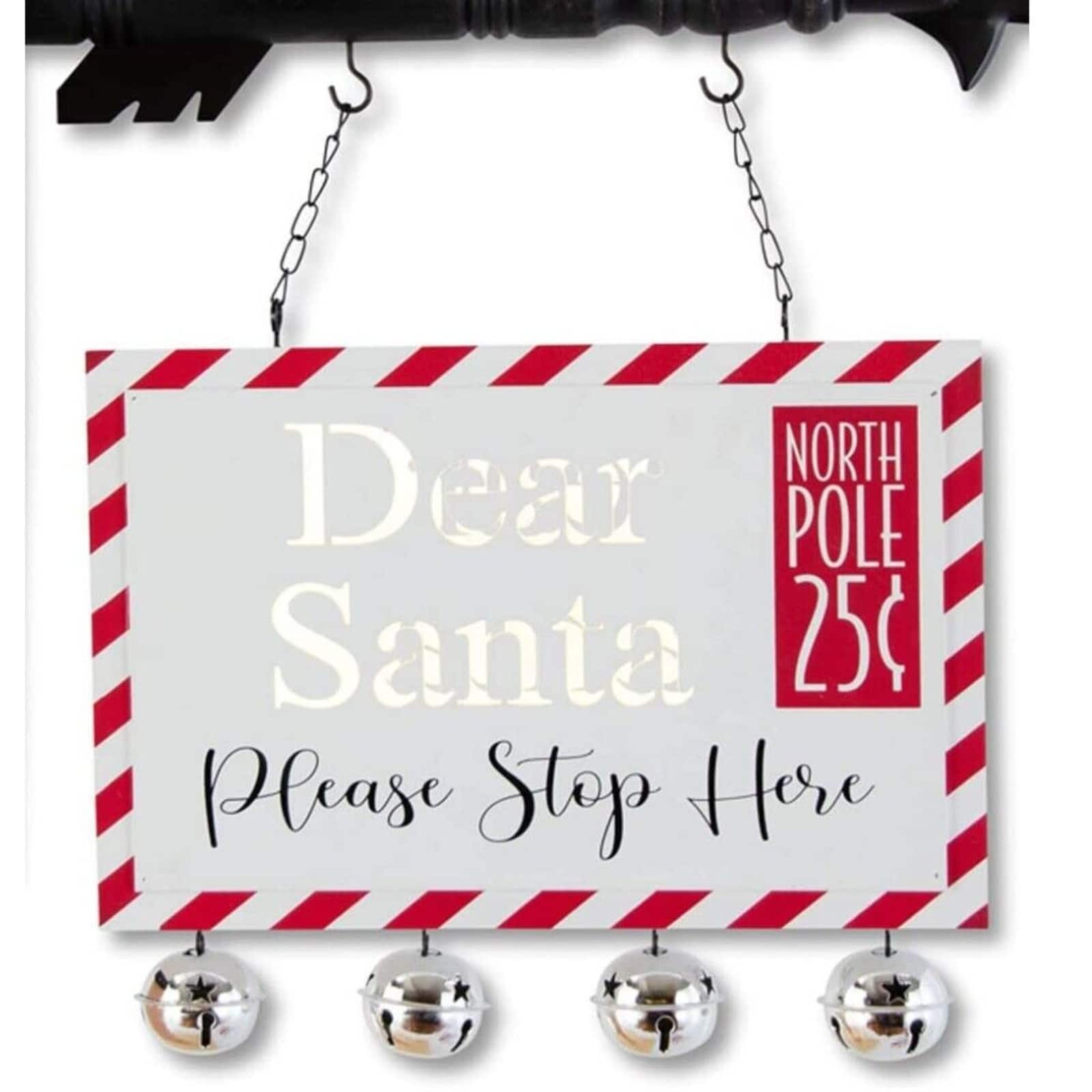 K&K Interiors - Red and Dear Santa LED Postcard Cutout Arrow Replacement Sign 13 inch - Arrow Sold Separately - White price history on PriceWatchPro