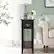 Alt View 4. Costway - Costway 2 Tier End Bedside Sofa Side Table Narrow Nightstand w/Drawer &Shelf - Black.