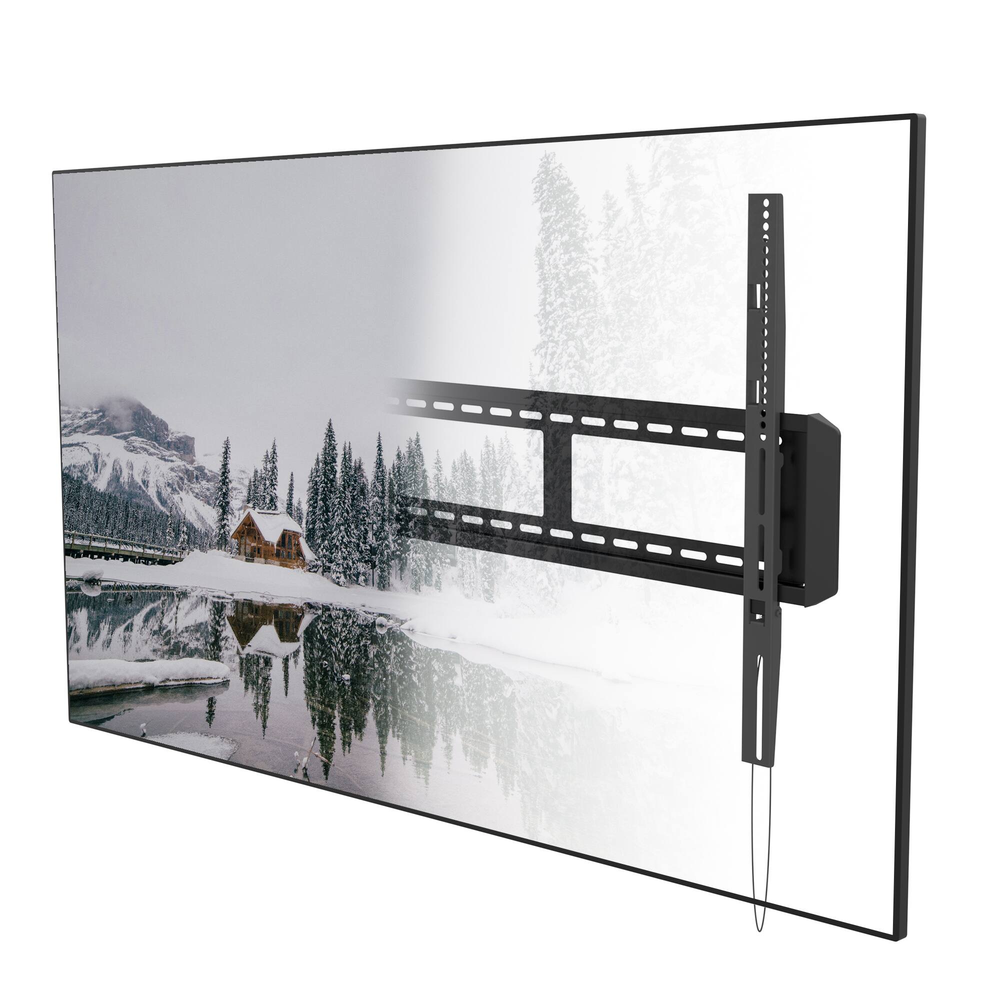 Angle. Kanto - Low Profile Fixed TV Wall Mount for 55" - 120" TVs - Black.