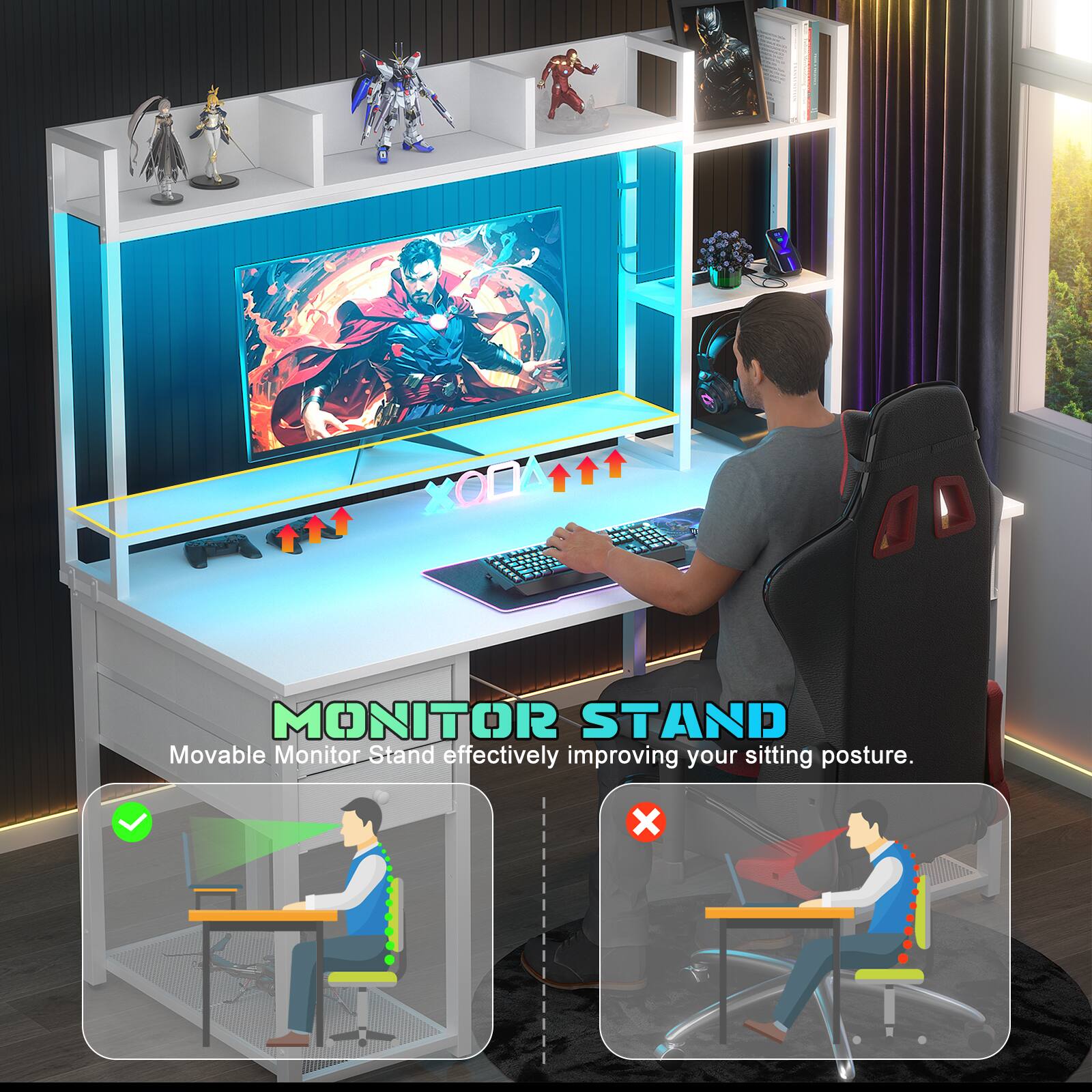 XOA MONITOR STAND  
Movable Monitor Stand effectively improving your sitting posture.