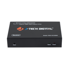 J-Tech Digital - 1080P 60Hz HDMI Extender Balun Over Ethernet 328ft. (Receiver Only) - Black