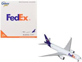 GeminiJets - Boeing 777F Commercial Aircraft FedEx (Federal Express) (N895FD) Tail 1/400 Diecast Model Airplane - White with Purple